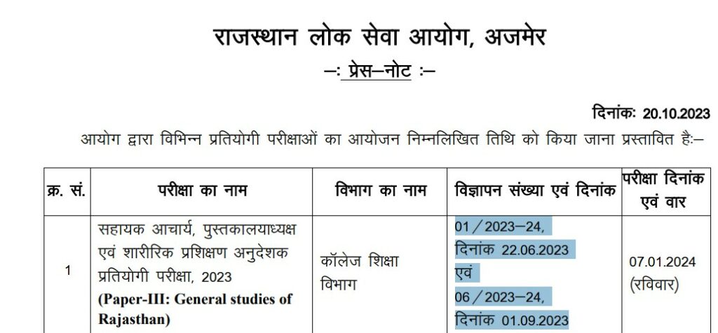 Check the RPSC Librarian and PTI exam date for Paper III 