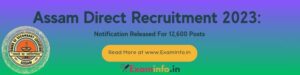 Assam direct recruitment 2023