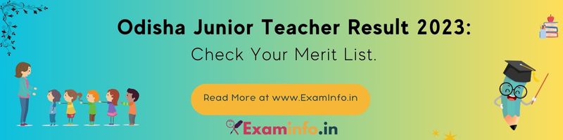 Odisha Junior Teacher Result 2023: